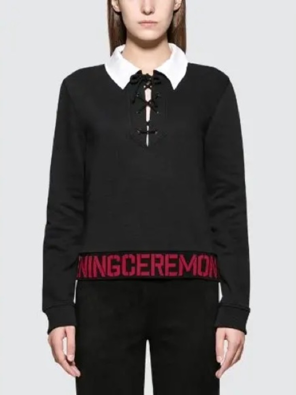 Opening Ceremony Black Pullover with Red text size S